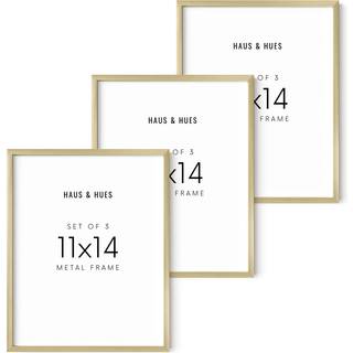 Haus og nuancer guldbilleder rammer 11x14 - guldrammer 11x14 billedramme sæt med 3 diplomrammer 11x14 guldrammer til galleri vægramme sæt metalbi