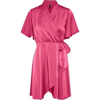 Amelia Wrap Dress - Hot Pink - S - Vero Moda