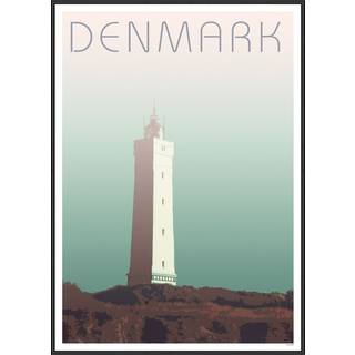 Plakat - Blåvandshuk Fyr Plakat - Str:50 x 70 Cm - Incado