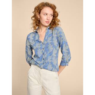 White Stuff White Stuff Sky Blue 100% Cotton Annie Jersey Shirt