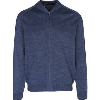 Maerz Herren Cardigan blau unifarben