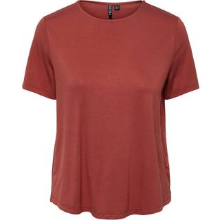 PIECES dame t-shirt PCMIKELA - Marsala - XS