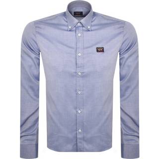 Paul And Shark Cotton Long Sleeved Shirt Blue