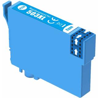 Epson 503XLC / C13T09R24010 cyan XL blækpatron - Kompatibel