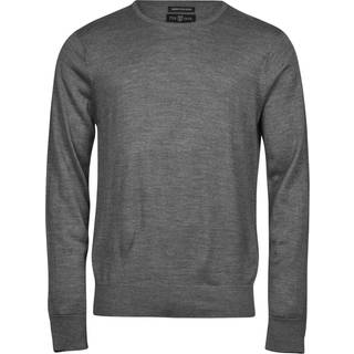 Teejays - Crew Neck trøje med merinould Herre, Grå - Style 6000