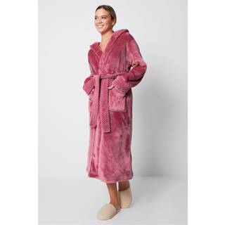Threadbare Threadbare Pink Faux Fur Trim Dressing Gown