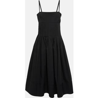 Proenza Schouler Pleated cotton-blend poplin midi dress - black - XL