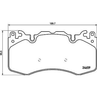 Brembo P44023 Lågmätningslegering Stål Front Disc Brake Pad Set Land Rover OE# LR064181