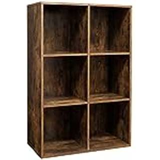 Vasagle 6-kub reol, opbevaringsenhed, displaystativ til pyntegjenstander, souvenirs, potteplanter, til studielokale, kontor, stue, 65,5 x 30 x 97,5 cm