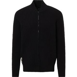 Chunky Zip Cardigan Knit - Black - Men
