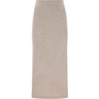 JW Anderson High-rise mohair-blend midi skirt - brown - M