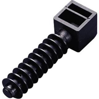 TRU COMPONENTS TC-CHR9203 Kabelholder 1593023 Bundt-Ø-område 9 mm (max) Med lamelfod Sort 1 stk
