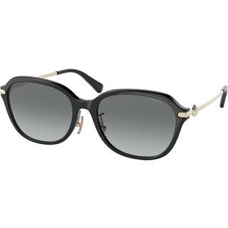 Coach HC8332D C6199 Asian Fit 500211 56 Solbriller Kvinder Black - Shiny Black - 56mm