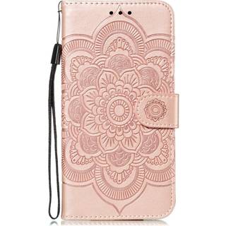 iPhone 11 Pro Læder Flip Cover m. Pung - Rose Gold Blomst