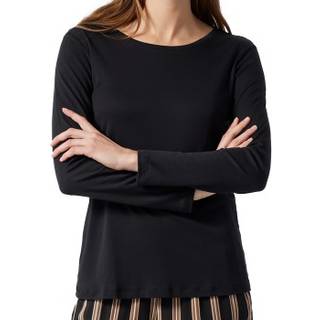Schiesser Mix and Relax Long Interlock Shirt - Black - 44 * Kampagne *