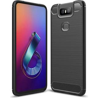 Asus Zenfone 6 (ZS630KL) Brushed Carbon Fiber Texture Cover Sort