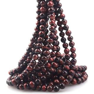 ICAI perler 8mm Natural Red Tiger Eye Gemstone Round Loose Stone Perles til smykker Making DIY Crafts Design 1 Strand 15 """" Appr.43-45pcs