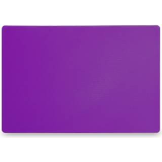 Skærebræt HACCP 450x300, lilla, 450x300mm, 2 stk. Begge sider er glatte og egnet til brug.