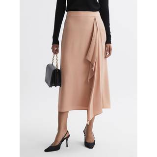 Reiss Ash High Rise Flæsekant Midi NederdeleEU 38 (UK 10)
