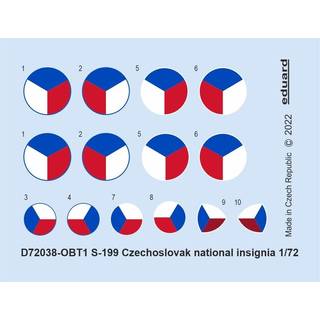 S-199 Czechoslovak national insignia 1/72