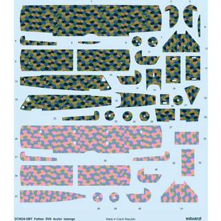 Fokker D.VII 4color lozenge for Eduard