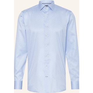 OLYMP Signature Herren Hemd blau gemustert