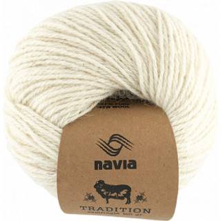 Navia Tradition 901 Hvid Materiale: 100% uld Vægt/længde: 50 g = ca. 90 meter Anbefalede pinde: 7.00-9.00 mm Strikkefasthed: 10 cm = 14 masker Vask: Vaskes i hånden / Tåler ikke tørretumbling / Tørres fladt.