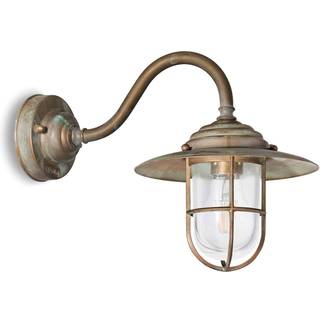 Moretti Luce Udendørs væglampe Chalet, dæmpbar, Bronze/messing, Messing, Antik