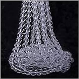 ICAI perler 4mm Natural White Crystal Stone Round Loose Stone Perles til smykker Making DIY Crafts Design 1 Strand 15 """" Appr.98-100pcs