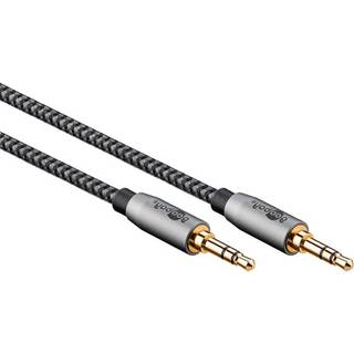 Goobay 3,5mm AUX minijack kabel 1m stofbeklædt