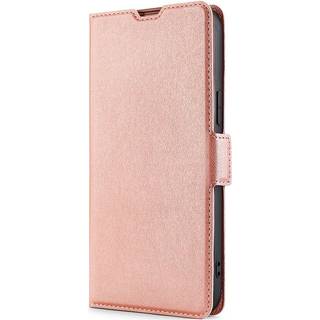 Samsung Galaxy S22 Thin PU Læder Cover m. Pung - Rose Gold