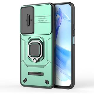 Honor 90 Lite Håndværker Bagside Cover m. Magnetisk Kickstand & Cam Slider - Grøn