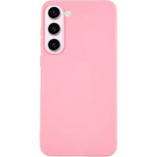 Samsung Galaxy S23 Mat Fleksibelt Plastik Bagside Cover - Lyserød