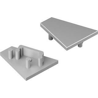 Endestykke CORNER12.V2 - Sølvfarvet