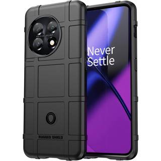 OnePlus 11 Rugged Shield Series Håndværker Bagside Cover - Sort
