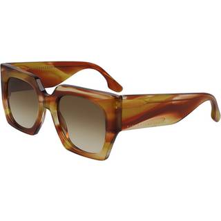 Victoria Beckham Kvinde VB608S 773 Solbriller Acetat Honning Brun Firkantet Normal Skygge