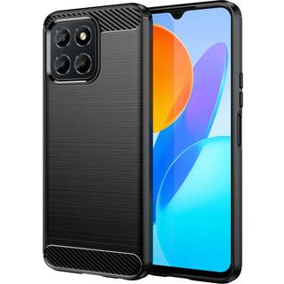 Honor 70 Lite Brushed Carbon Bagside Cover - Sort