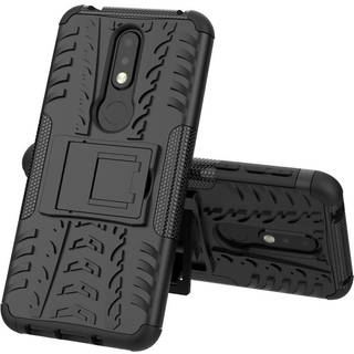 Nokia 7.1 Cool Tyre Håndværkercover m. Stander Sort