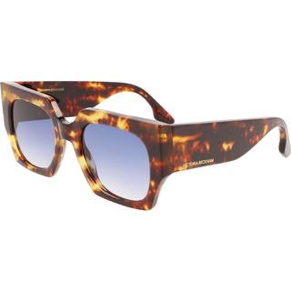 Victoria Beckham Kvinde VB608S 215 Solbriller Plast Havana Blå Firkantet Normal Skygge