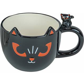 Schwarze Lieblingstasse mit Katze