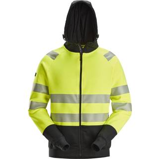 Snickers 2839 high-vis hættetrøje med lang lynlås, klasse2 gul/sort 3XL