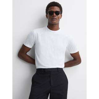 Reiss Reiss White Capri Cotton Crew Neck T-Shirt