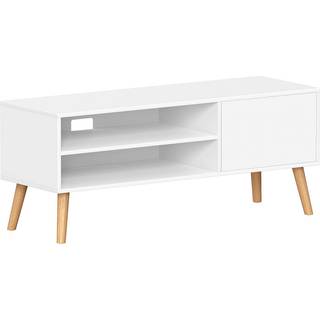VASAGLE TV-skab, Lowboard TV-skab til TV, 120 cm Hvid