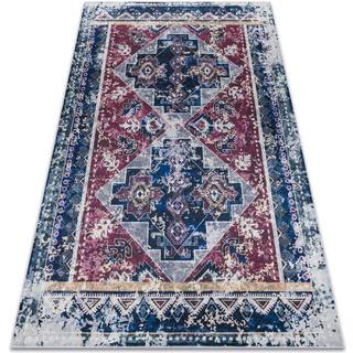 ANDRE 1136 tæppe skal vaskes orientalsk vintage skridsikker - klaret / blå 120x170 cm