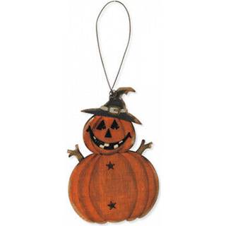 Halloween Holz Ornament Kürbis 8cm