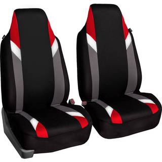 FH Group Car Seat Cover Cloth Front Set - Bils?deovertr?k til spand s?der 1 -delt s?deovertr?k universal pasform Automotive s?de d?kker airbag ko