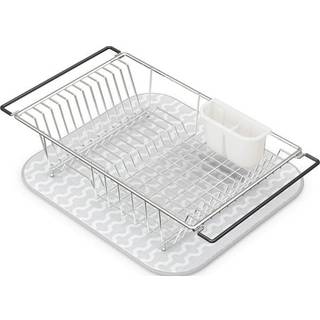 Simple Houseware Stor over Sink Counter Top Dish Drainer Drying Rack med redskabsholder Chrome