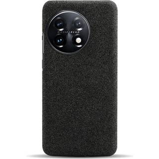 OnePlus 11 Stof Plastik Bagside Cover - Sort