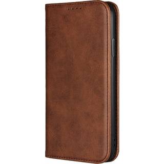 iPhone XR Smart Læder Flip Cover m. Pung - Mørkbrun