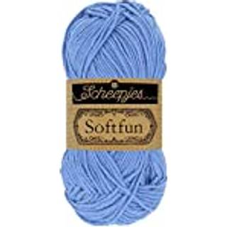 Scheepjes Softfun 2609 Iris Indhold: 60% Bomuld / 40% Akryl Vægt/længde: 50 gram = ca. 140 meter Anbefalede pinde: 3.50-4.00 mm Strikkefasthed: 10 cm = 21 x 30 m Maskinvask / Skåneprogram max 30°C.
